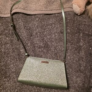 Elegant Green Glitter Kate Spade  Crossbody Bag